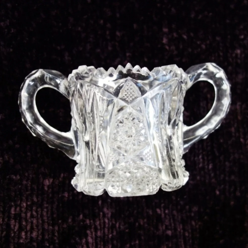 (ANTIQUE) Imperial Pressed Glass OPEN SUGAR BOWL